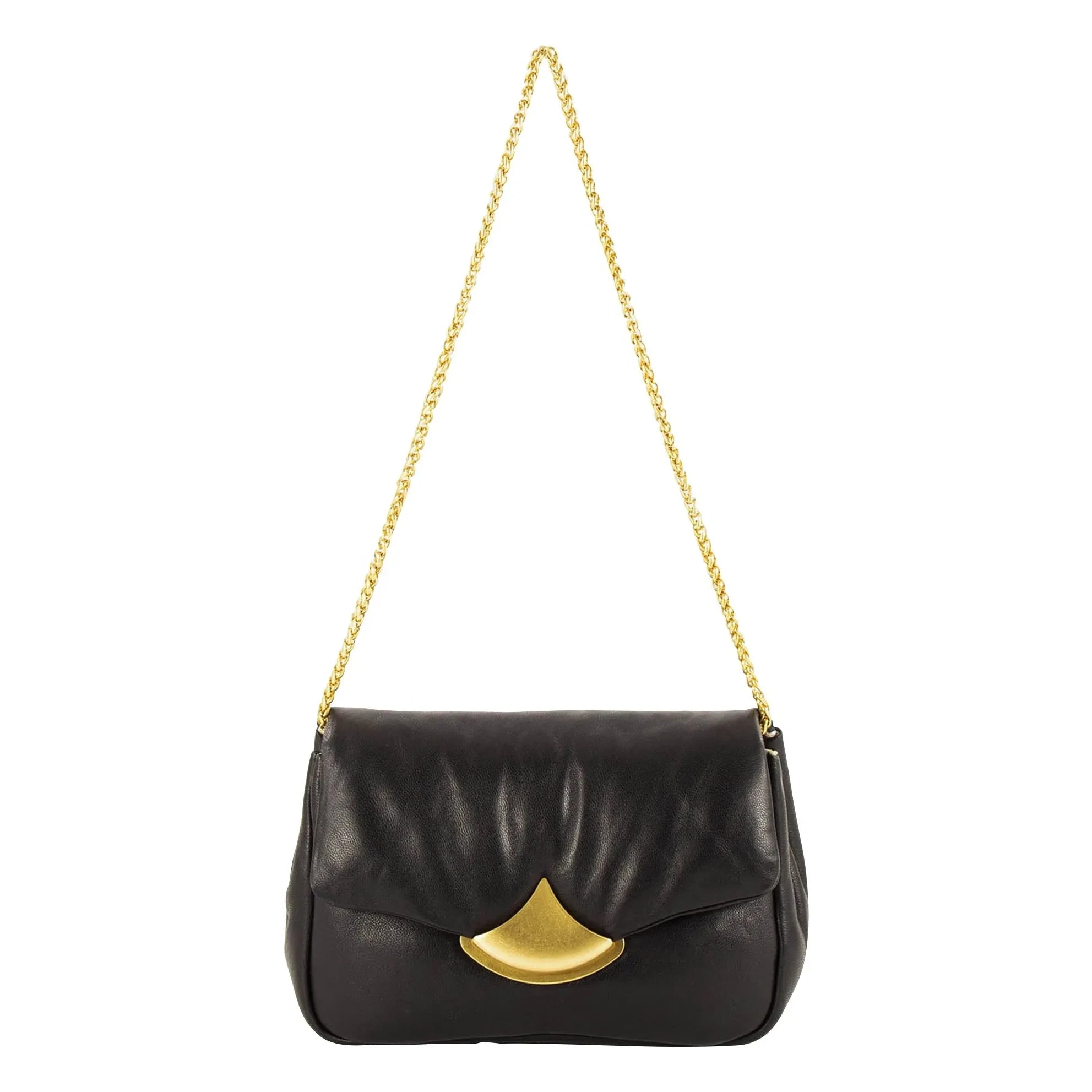 Sessùn - Bolso de cuero acolchado Diviluz | Negro