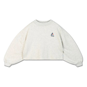 Repose AMS - Sudadera Corta de Algodón Orgánico | Gris Mélange