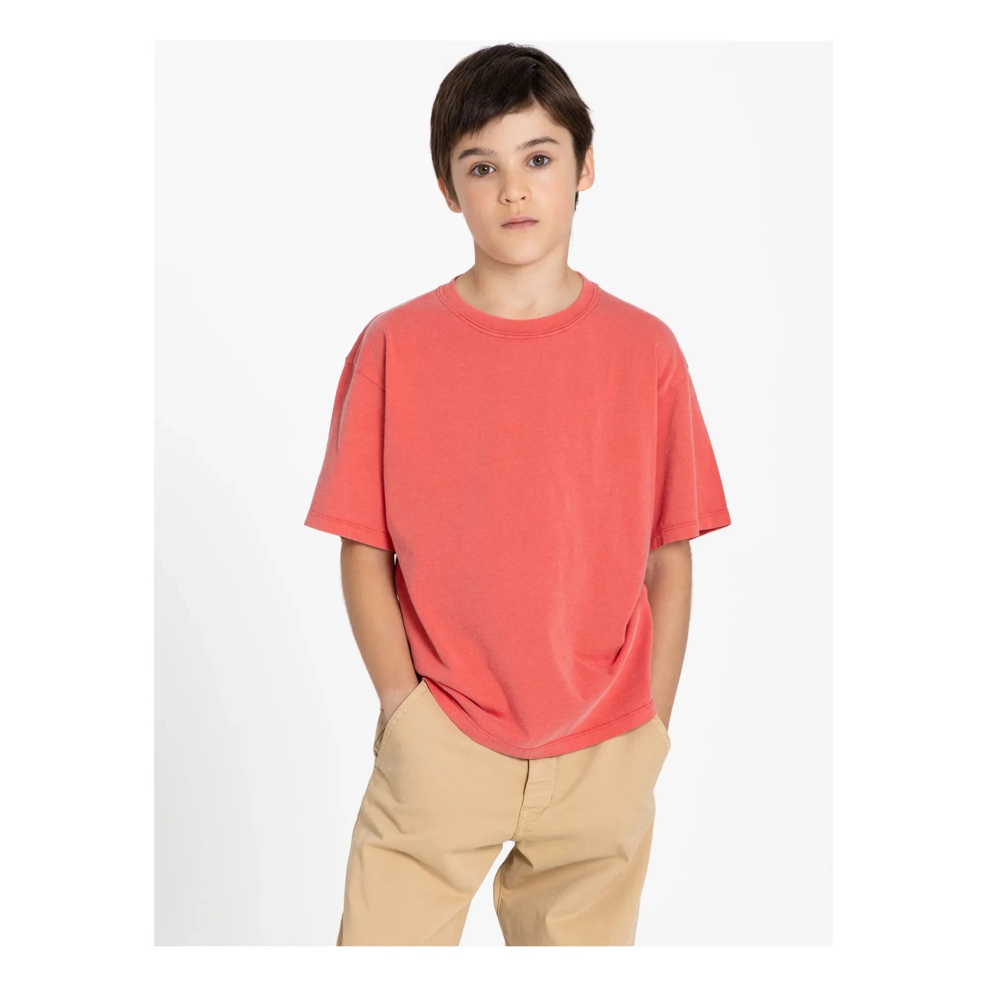 Smallable Kid - Camiseta de algodón orgánico Nils | Rojo oscuro
