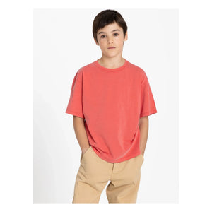 Smallable Kid - Camiseta de algodón orgánico Nils | Rojo oscuro