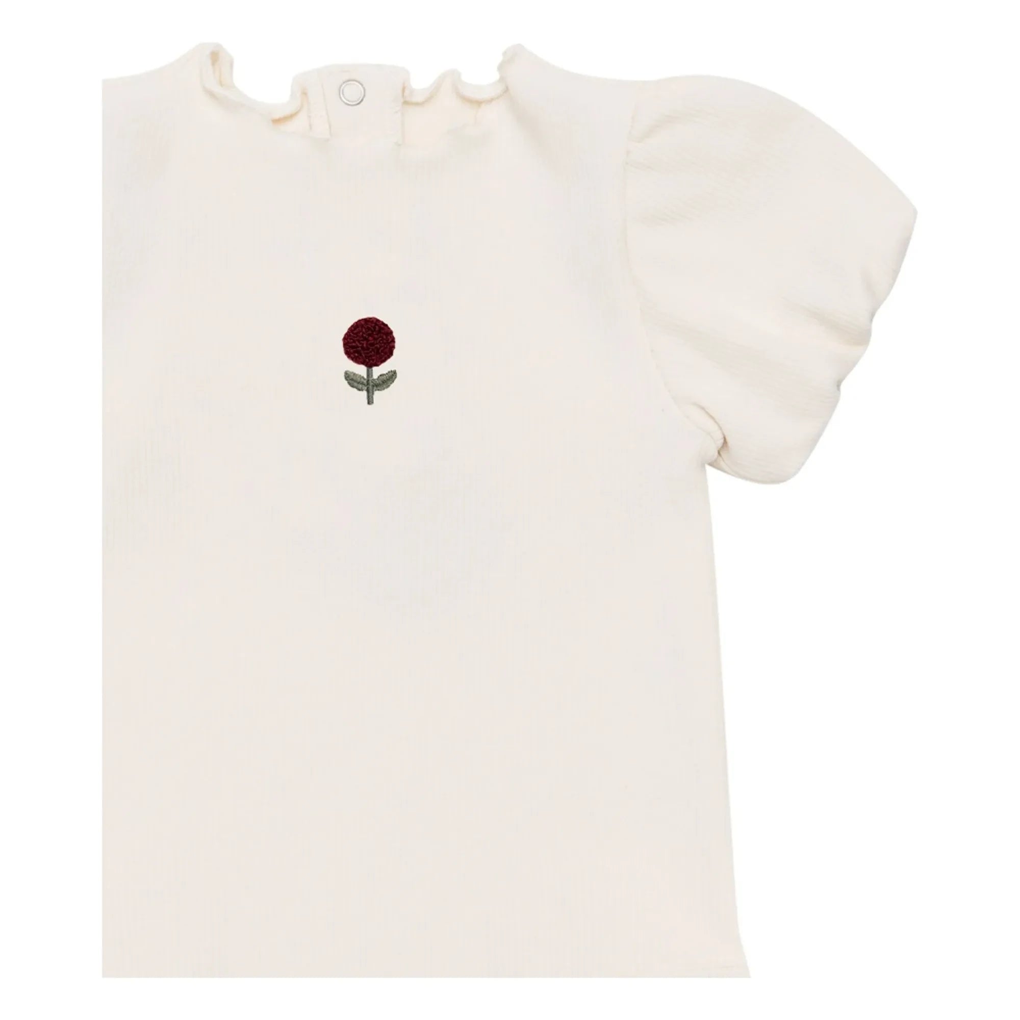 Donsje - Camiseta de algodón orgánico Marien Fleur | Crudo