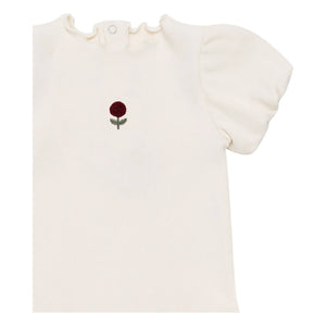 Donsje - Camiseta de algodón orgánico Marien Fleur | Crudo