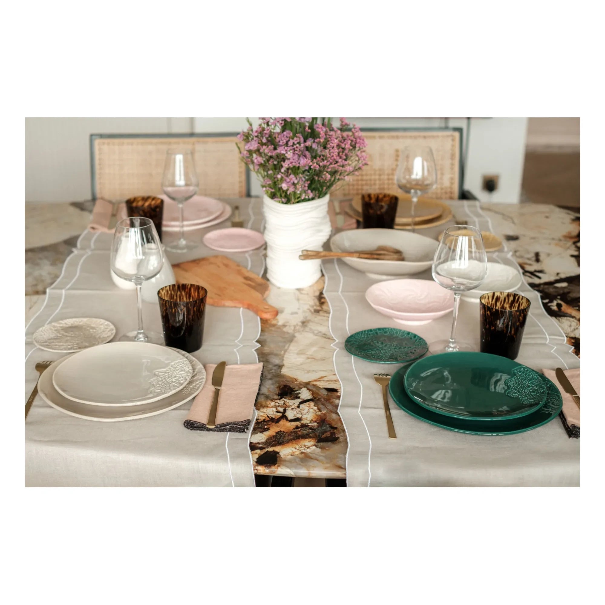 Maison Vessel - Platos de Encaje de Ganchillo Blancos - Juego de 2 | Jade