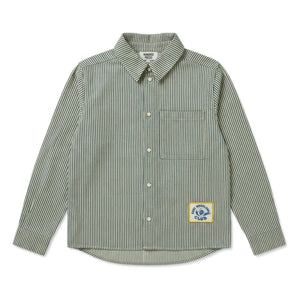 Hundred Pieces - Enzo Camisa a rayas | Verde oscuro