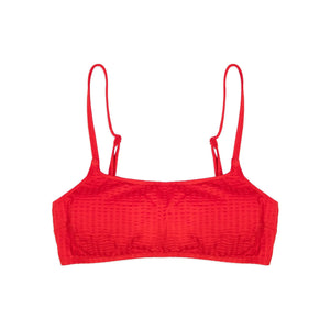 Miska Paris - Top de bikini fruncido | Rojo
