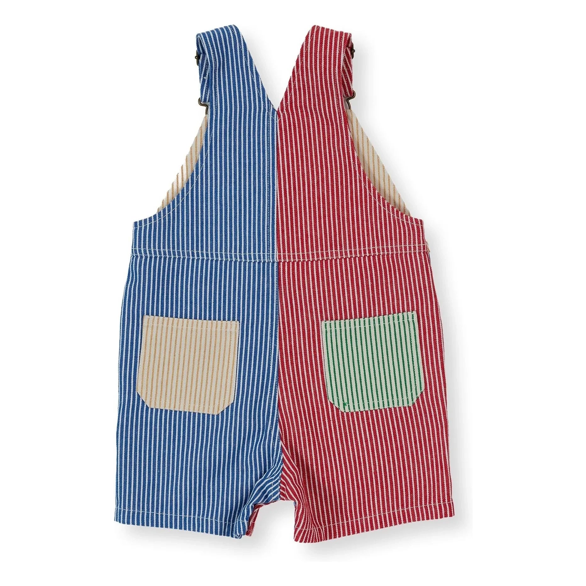Goldie + Ace - Mono corto de patchwork a rayas | Rojo