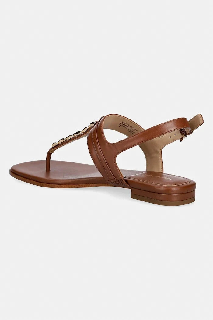 Sandalia plana de cuero para mujer Michael Michael Kors Marcia Thong