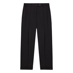 Cordera - Pantalón de lana para hombre con costura | Negro