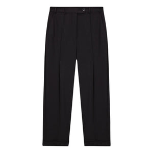 Cordera - Pantalón de lana para hombre con costura | Negro