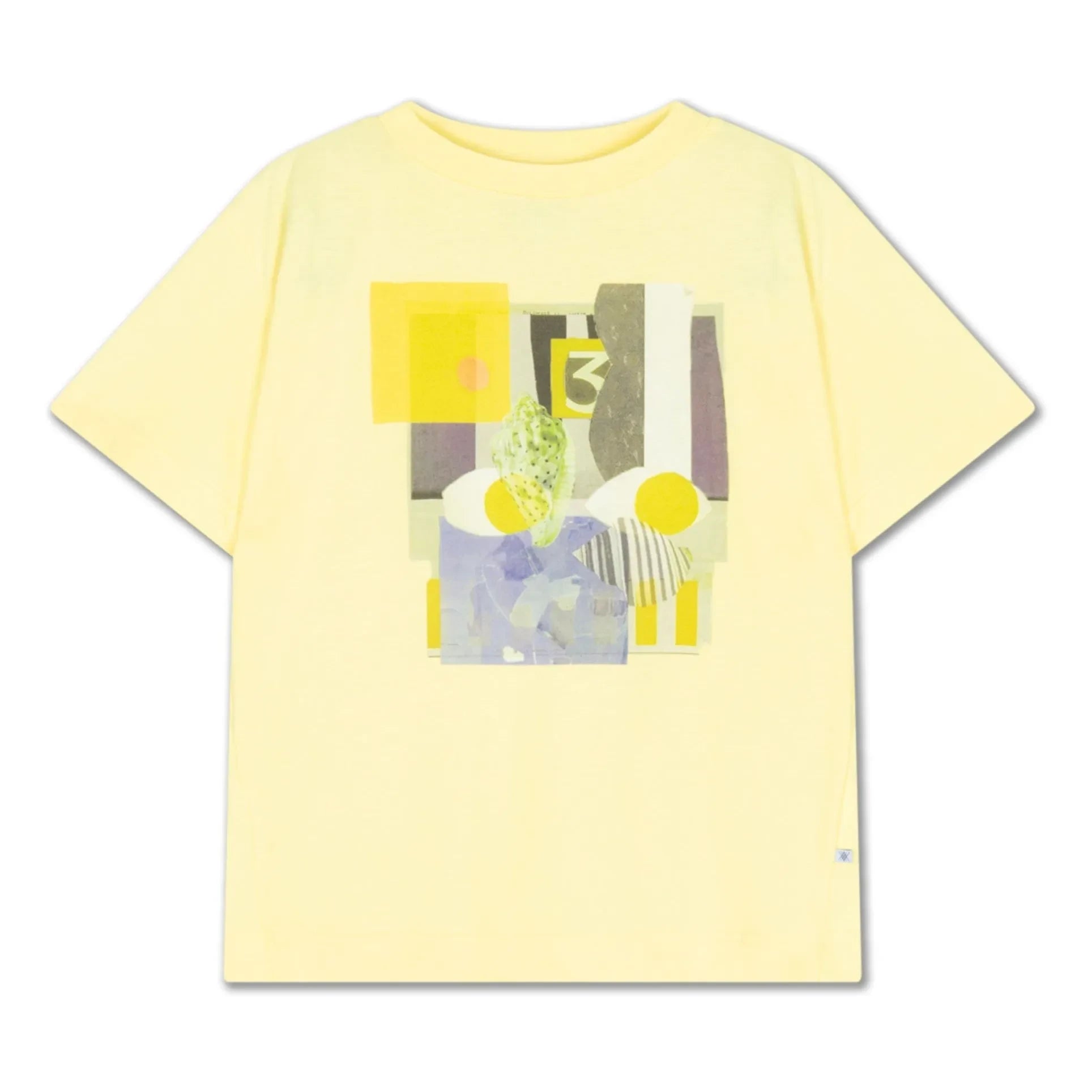 Repose AMS - Camiseta artística de algodón orgánico | Amarillo pálido