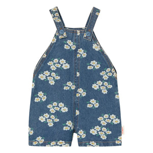 Tinycottons - Peto Vaquero Margaritas Corto | Azul