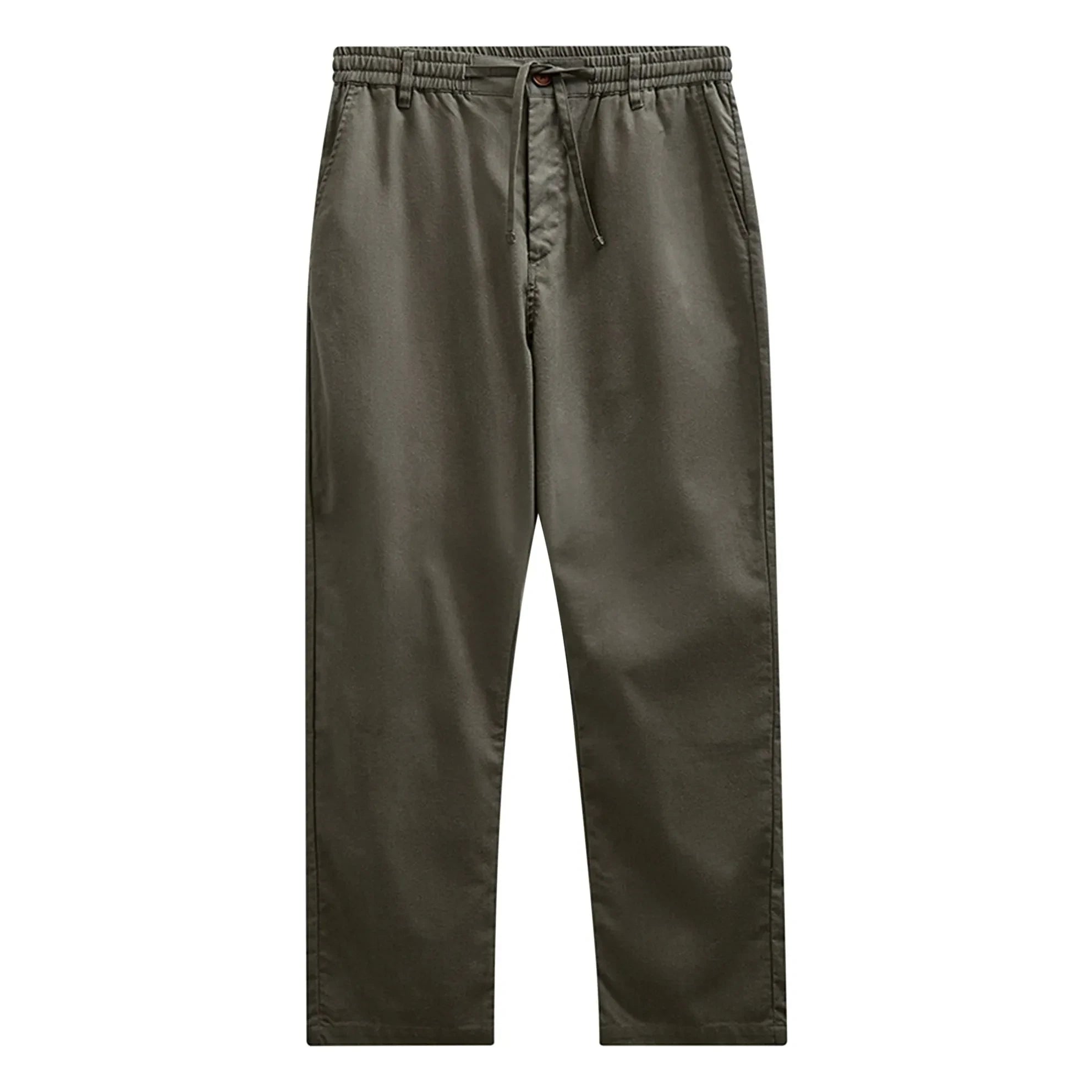 Anerkjendt - Pantalones de lino Akjan | Verde oscuro