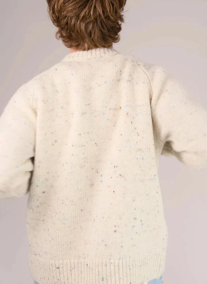 Origin Knitwear - Suéter de lana gruesa Raglan | Ecru