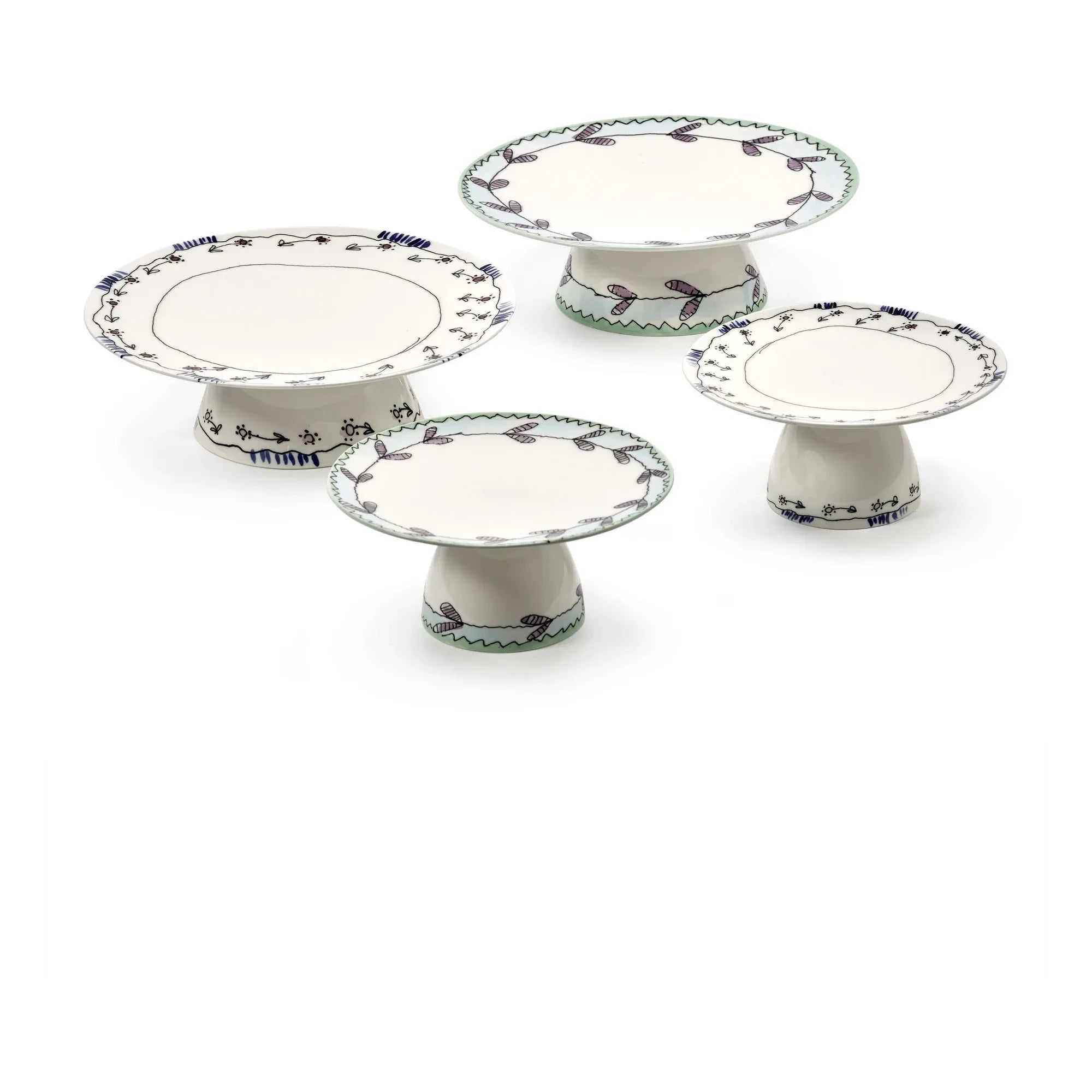 Plato de tarta Serax - Blossom Milk, Marni | Blanco