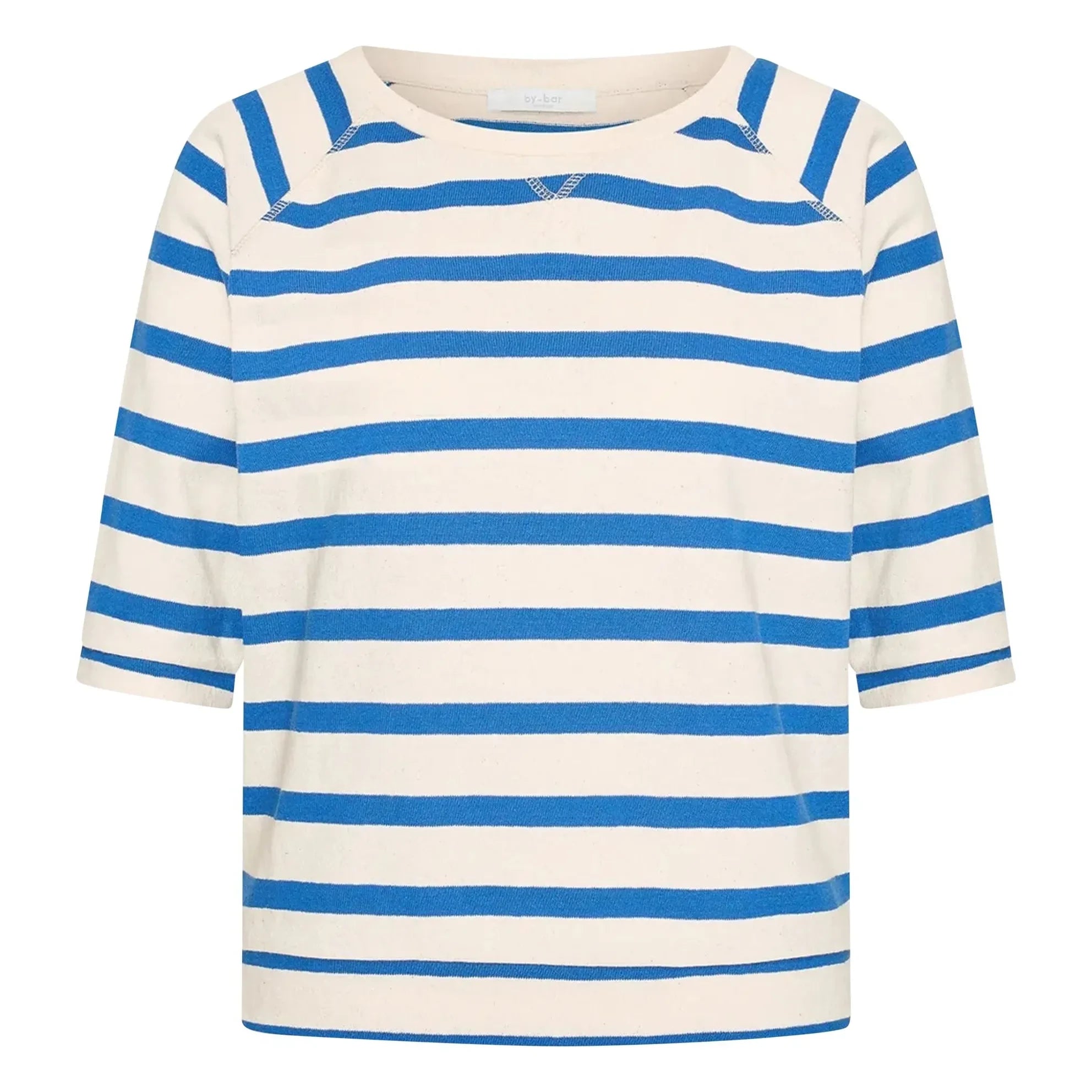 By Bar - Camiseta Neva de algodón orgánico estilo marinero | Azul celeste