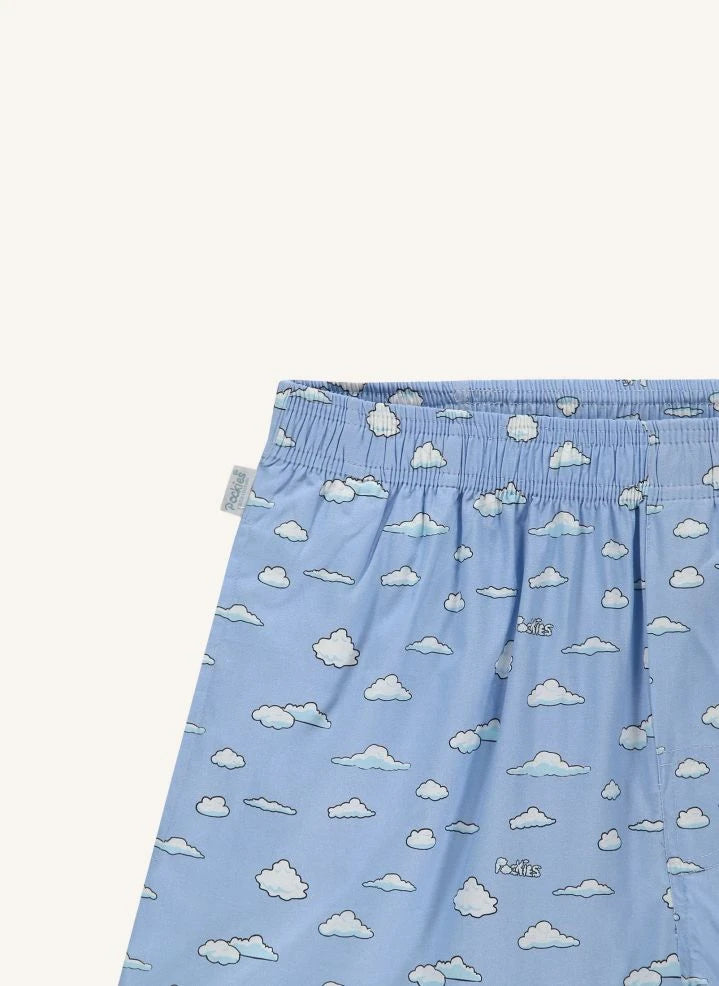 Pockies - "Clouds" Boxer Şort | Açık Mavi