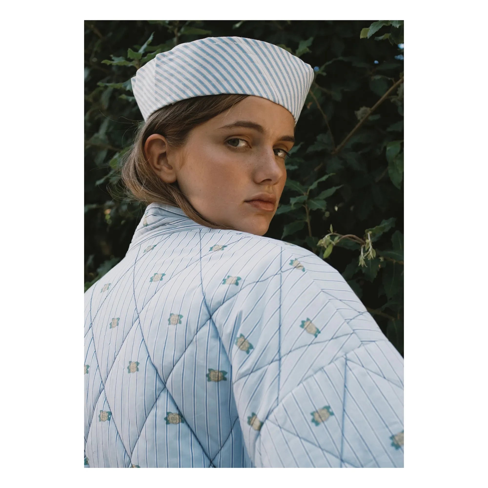 La Hermana Pequeña Grande - Chaqueta a Rayas de Algodón Pamuk | Azul