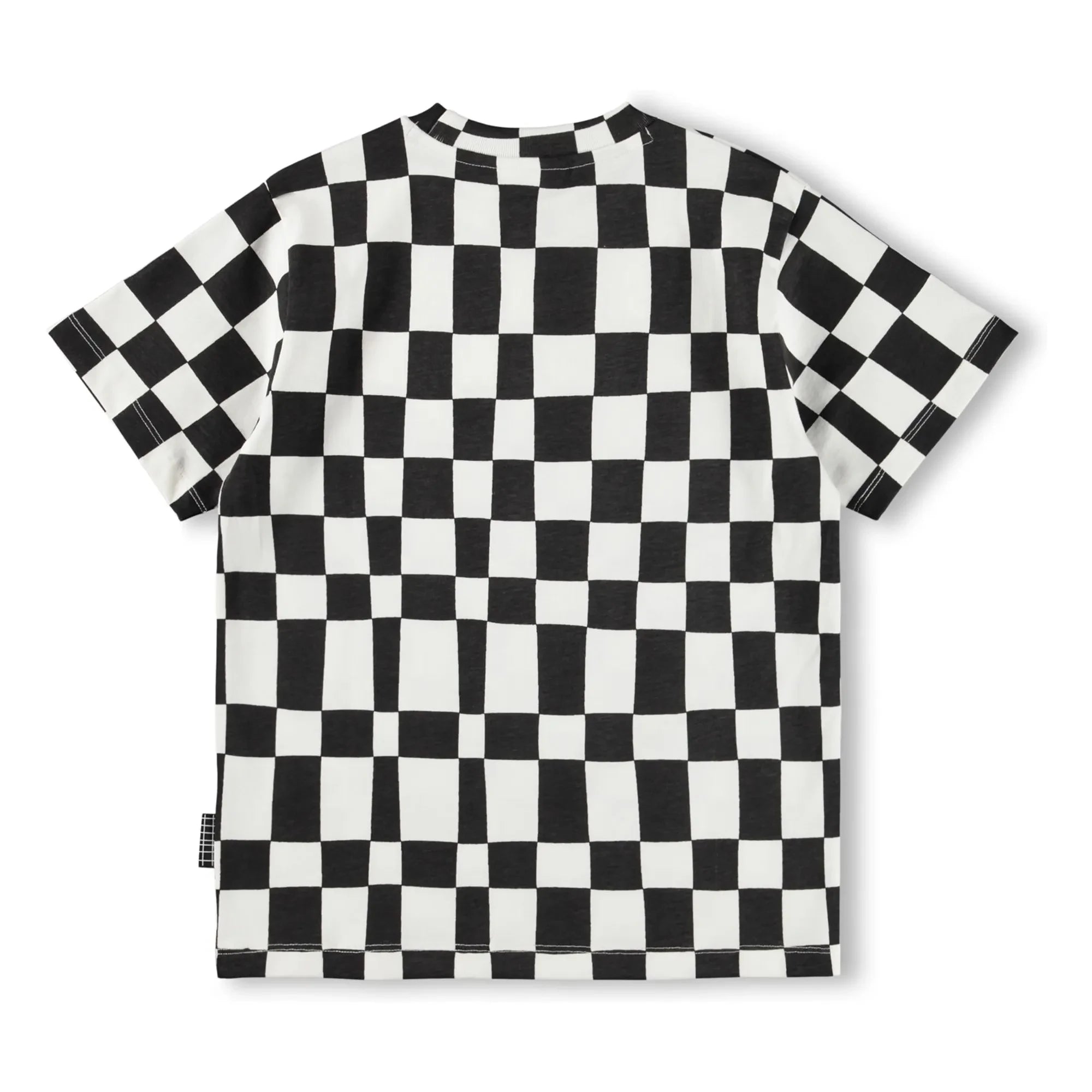 Molo - Camiseta de algodón orgánico Riley Damier | Negro