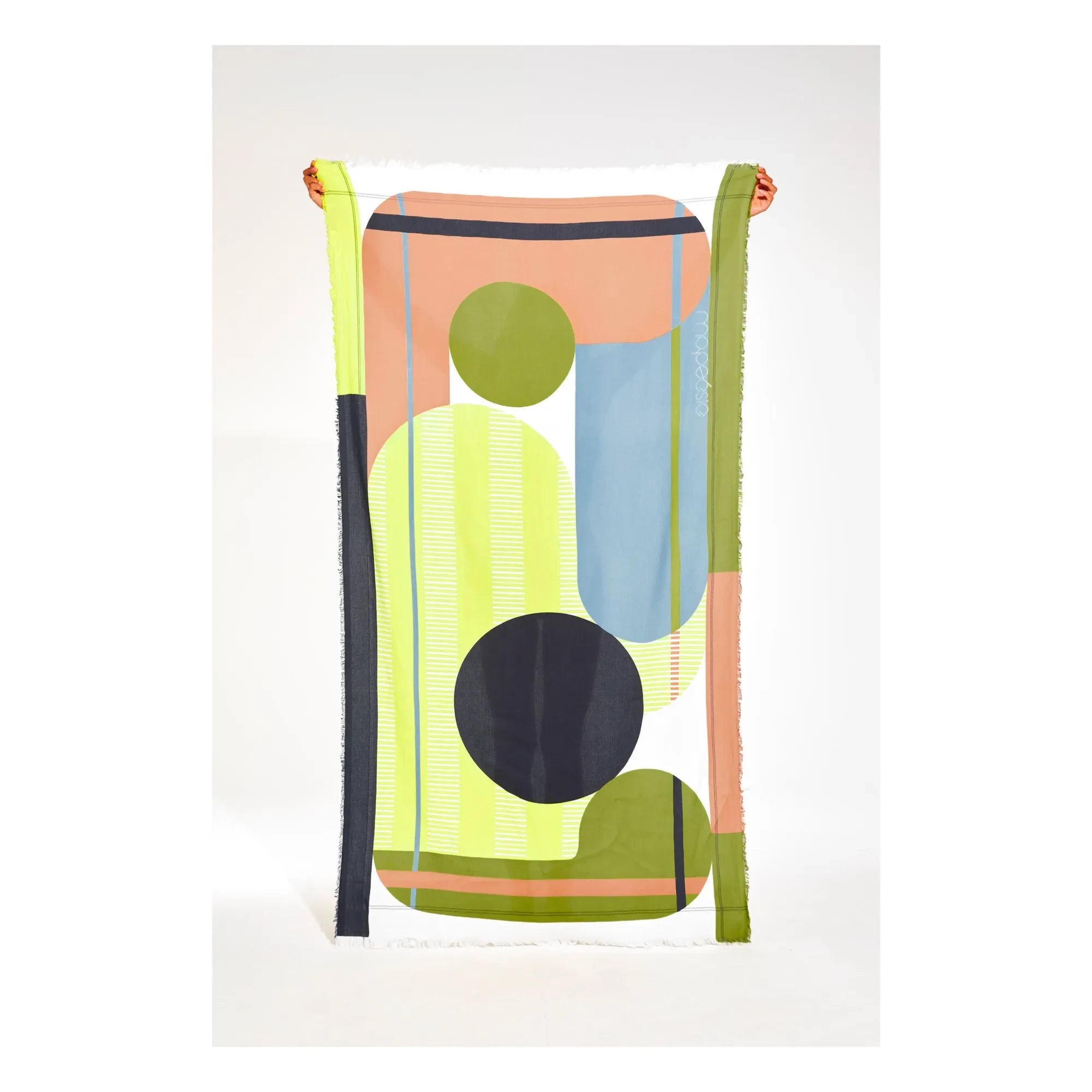 Mapoésie - Toalla de playa abstracta | Verde