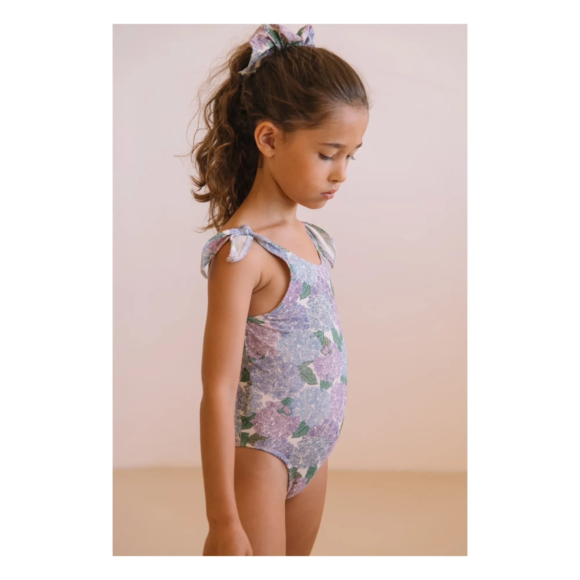 Studio Bohème - Roberta Fleurs Bañador de Algodón Orgánico | Lila