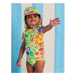 Halcyon Nights - Camiseta de baño de lycra de protección UV reciclada Fruit | Crudo