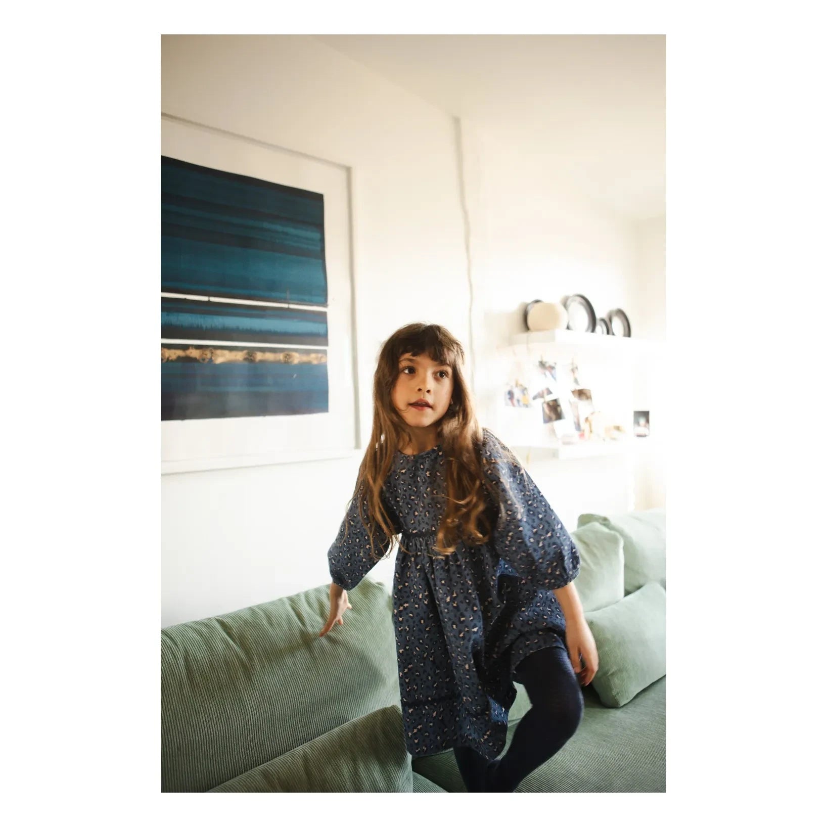 Louis Louise - Mahana Leopar Denim Elbise | Mavi