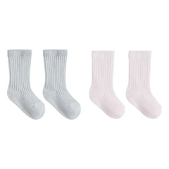 Quincy Mae - Set de 2 Pares de Calcetines de Algodón Orgánico | Azul