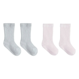 Quincy Mae - Set de 2 Pares de Calcetines de Algodón Orgánico | Azul