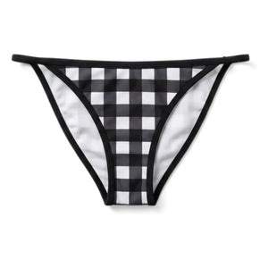 Mujer pequeña - Parte inferior de traje de baño Hilda Plaid | Negro