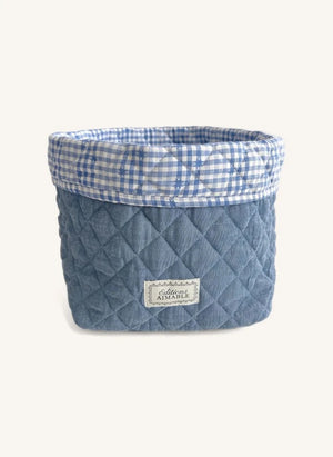 Editions Aimable - cesta de almacenamiento Paul | Chambray azul