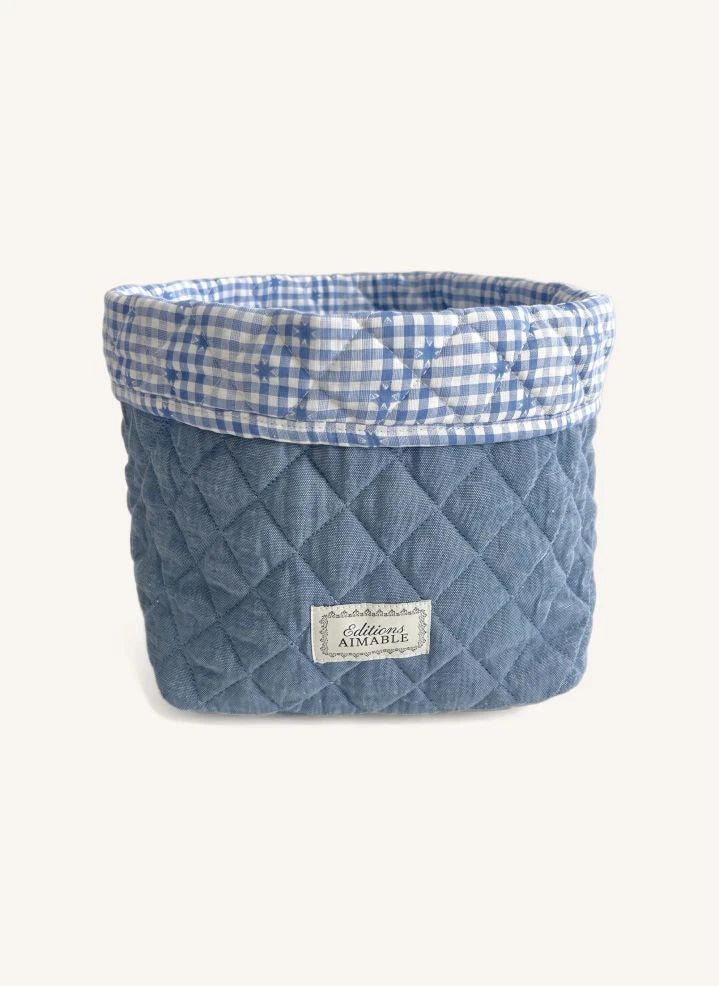 Editions Aimable - cesta de almacenamiento Paul | Chambray azul