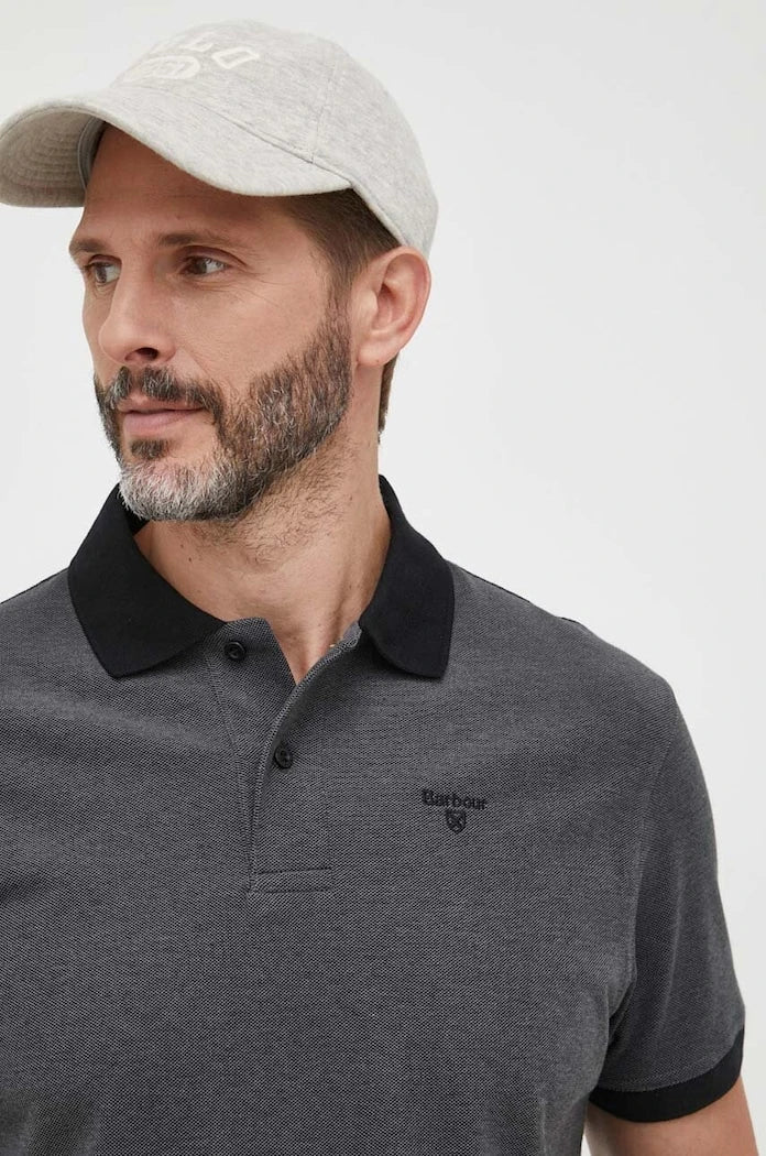 Camiseta de algodón con cuello Barbour