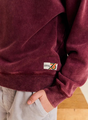 AO76 - Sudadera de algodón reciclado del aniversario de Oscar | Burdeos