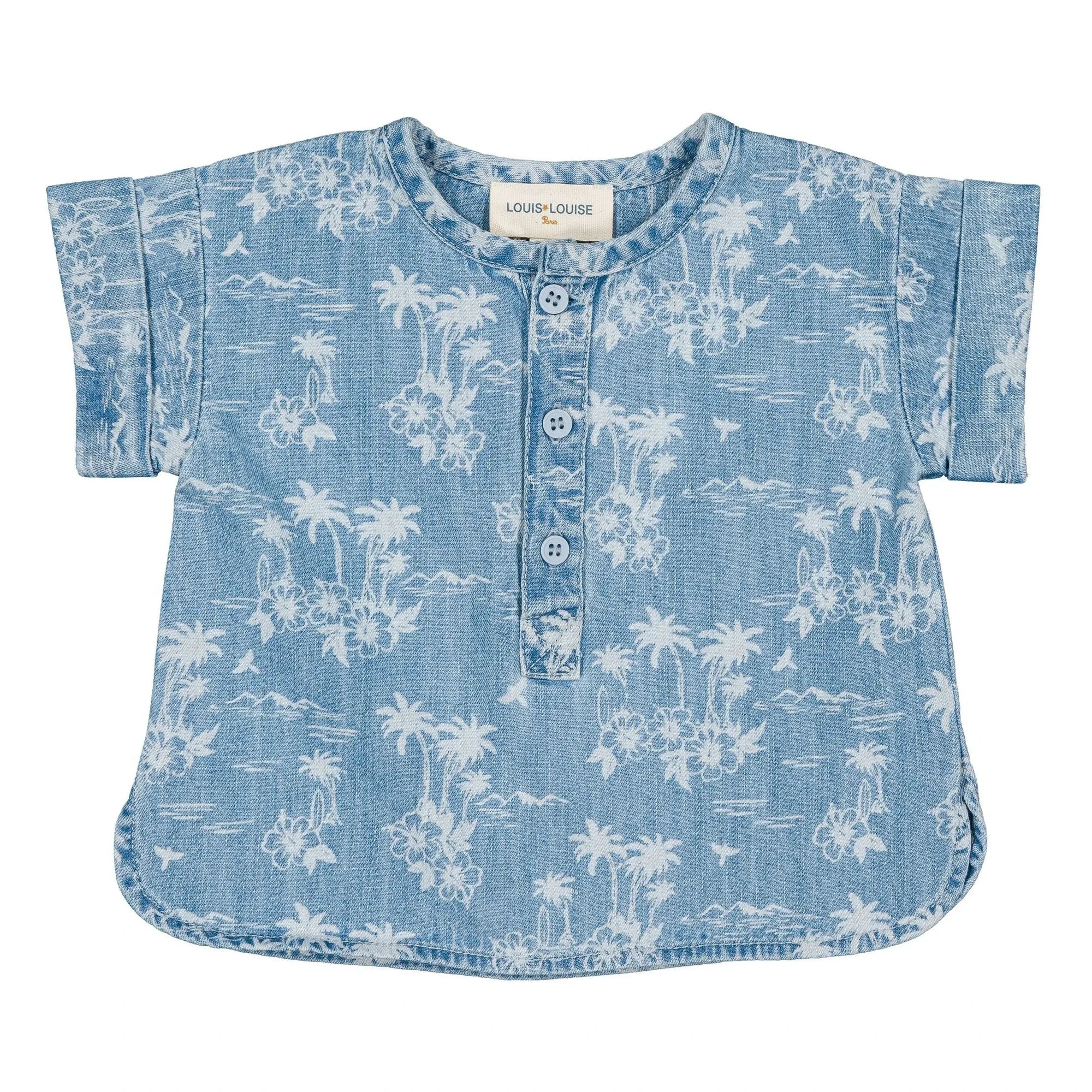 Louis Louise - Camisa vaquera Saul Hawaii | Azul claro