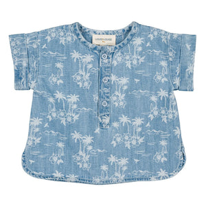 Louis Louise - Camisa vaquera Saul Hawaii | Azul claro