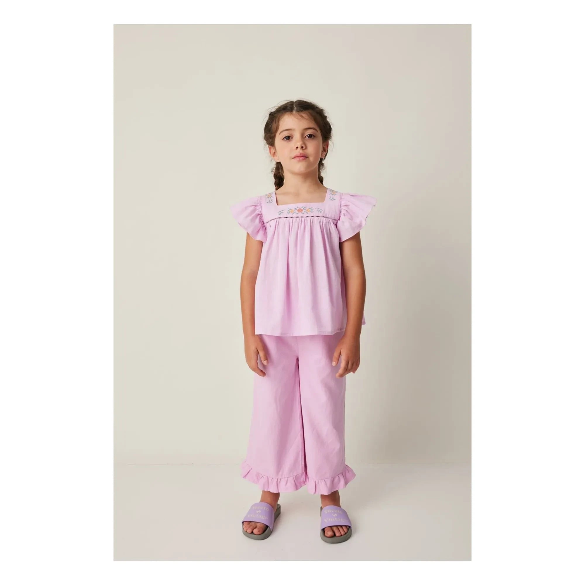 Tocoto Vintage - Pantalón con volantes | Lila