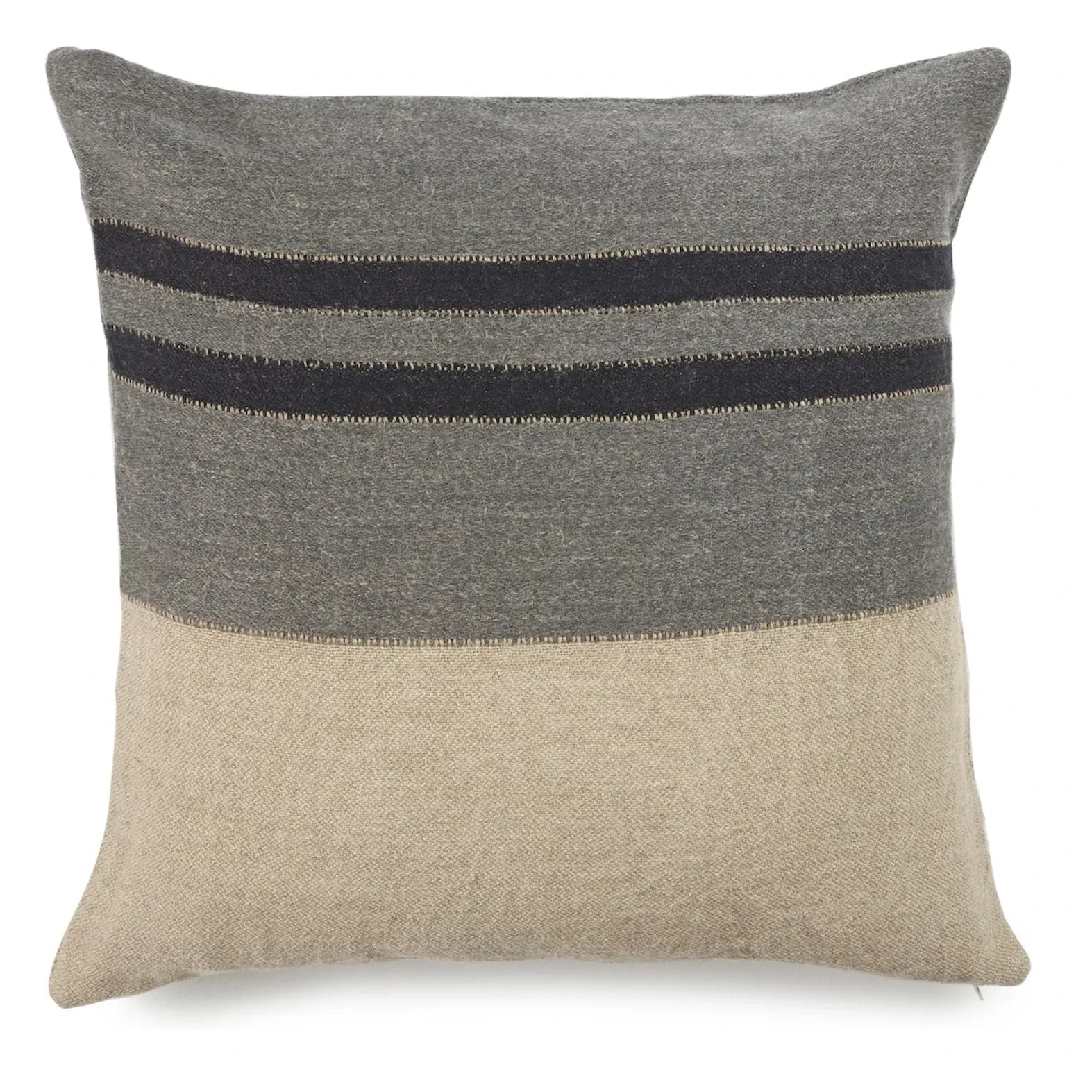 Libeco - Funda de cojín de lino Black House Stripe | Carbon