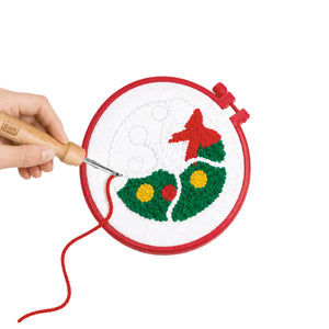 Legami - Kit creativo para decoraciones navideñas colgantes - Kit de punch needle