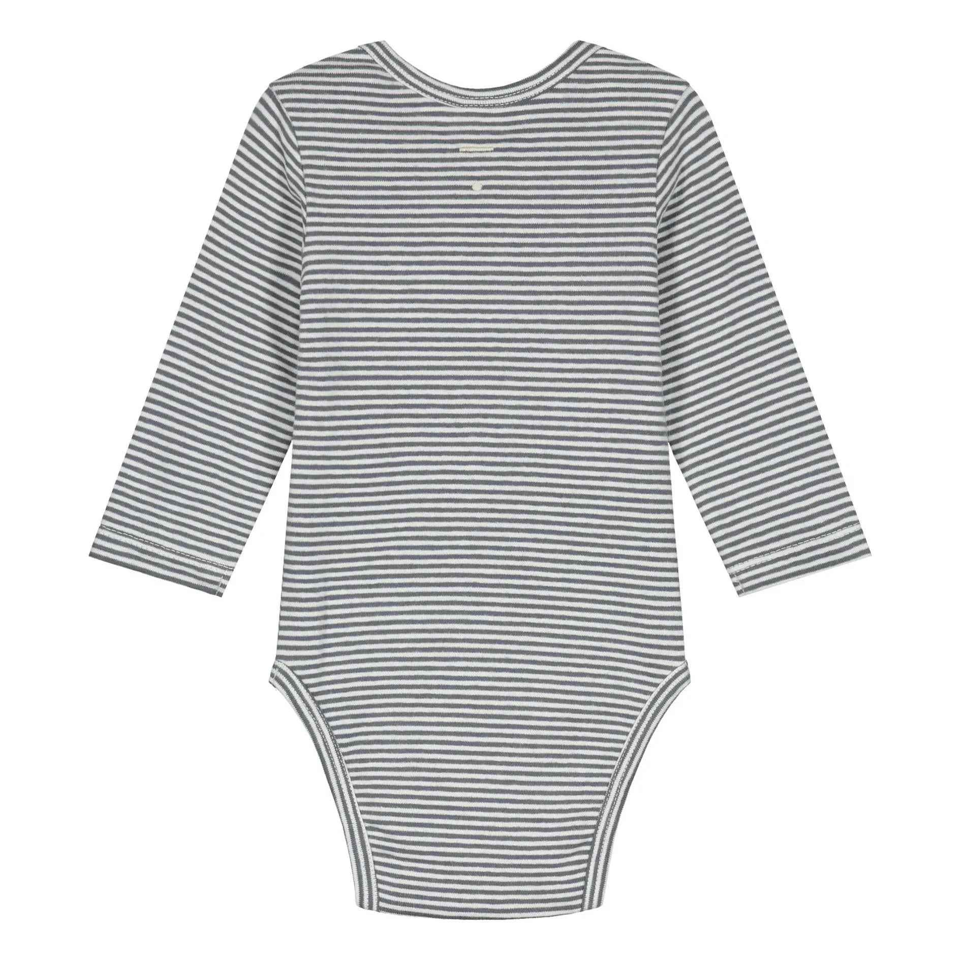 Gray Label - Body de rayas de algodón orgánico | Gris azulado