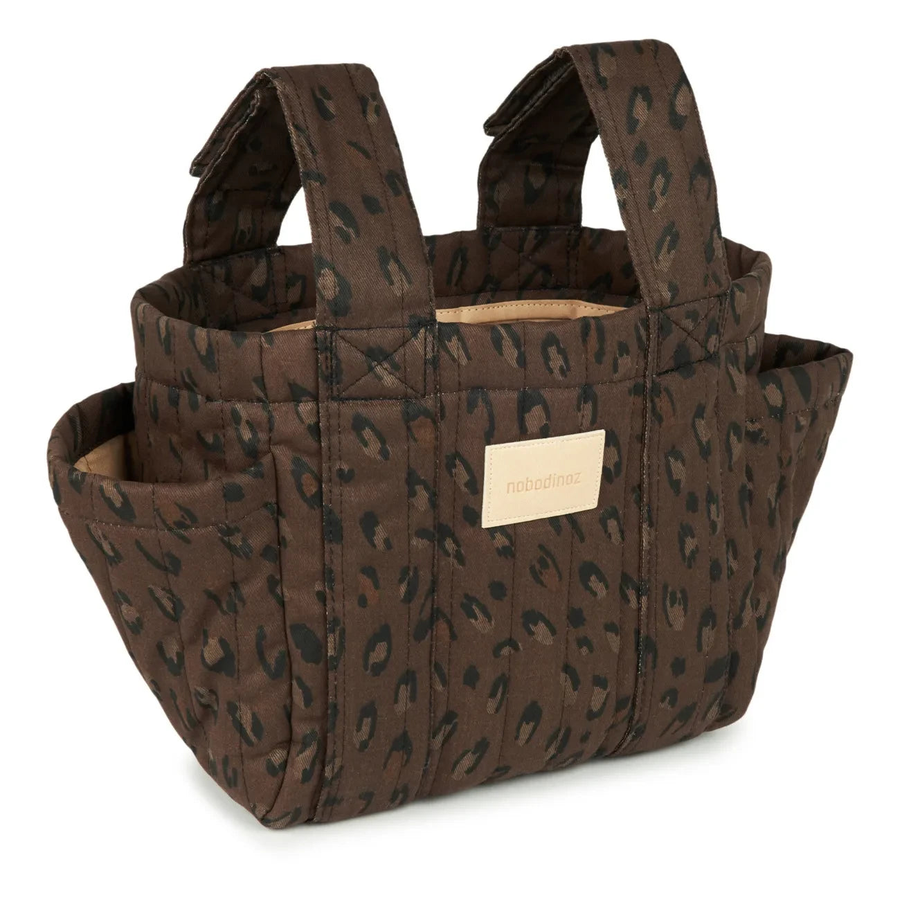 Nobodinoz - Bolso organizador de cochecito Hyde Park | Leopardo