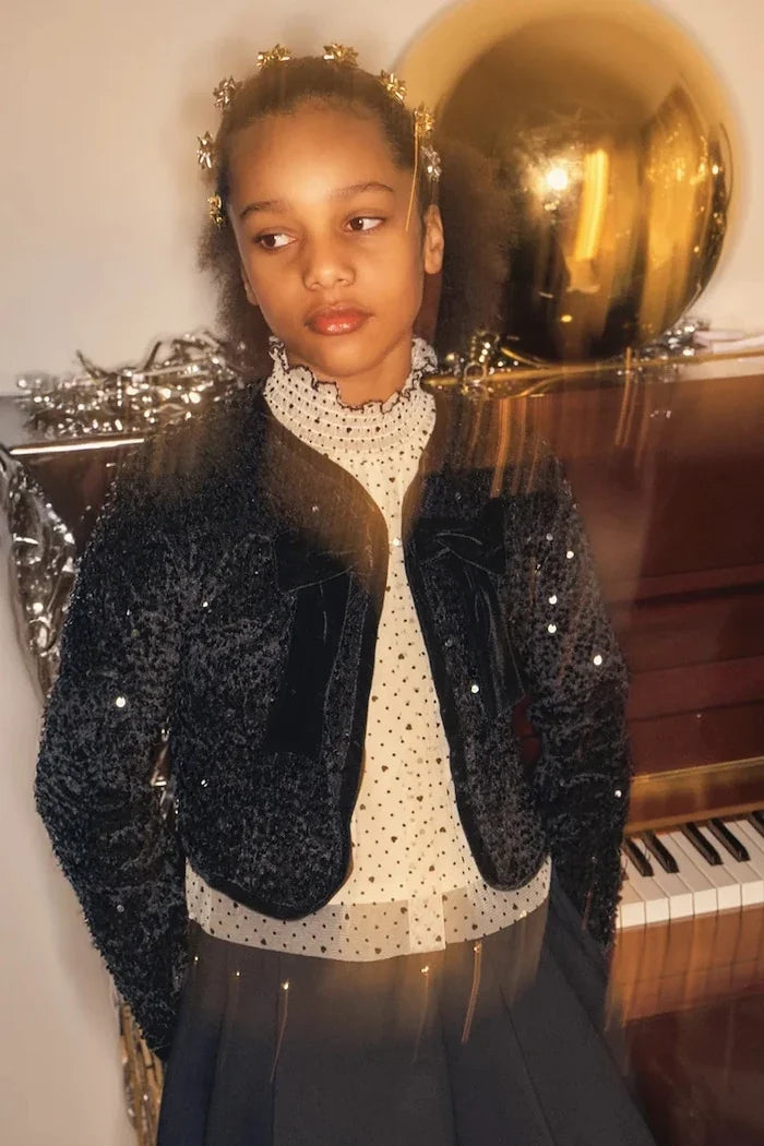 Chaqueta de terciopelo para niña Mayoral
