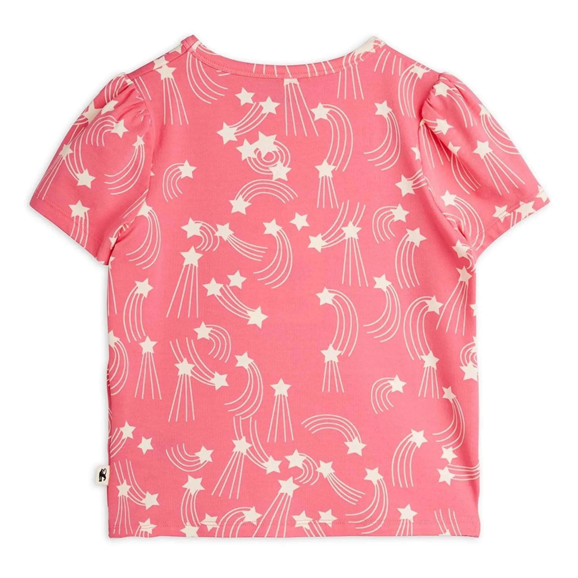 Mini Rodini - Camiseta de Algodón Orgánico con Estrellas | Rosa