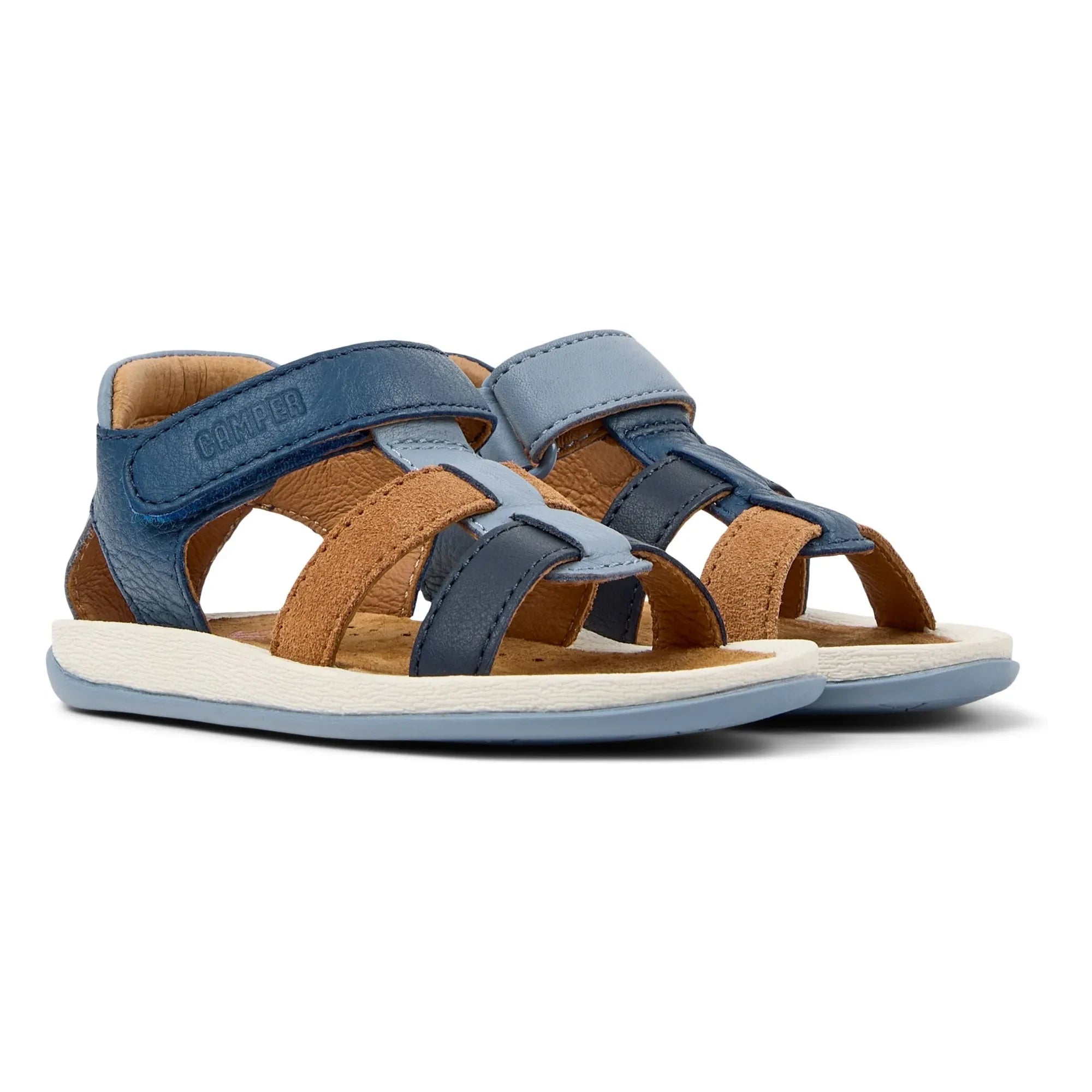 Camper - Sandalias de bebé Bicho con bloques de color | Azul