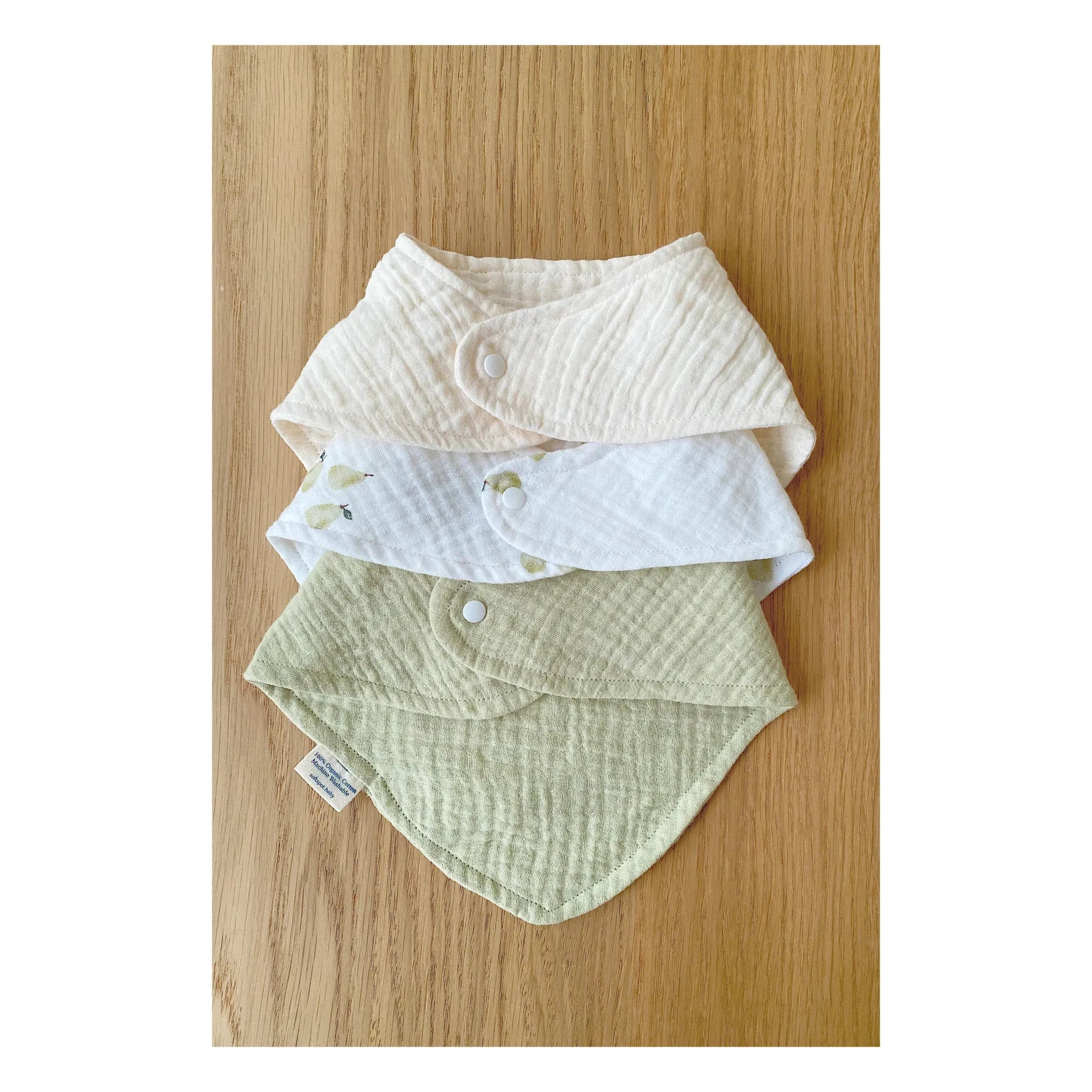 Soft Spot - Baberos-bandana de jardín de algodón orgánico - Set de 3 | Jardín