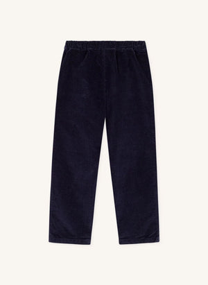 Petit Bateau - Kadife organik pamuk düz paça pantolon | Lacivert
