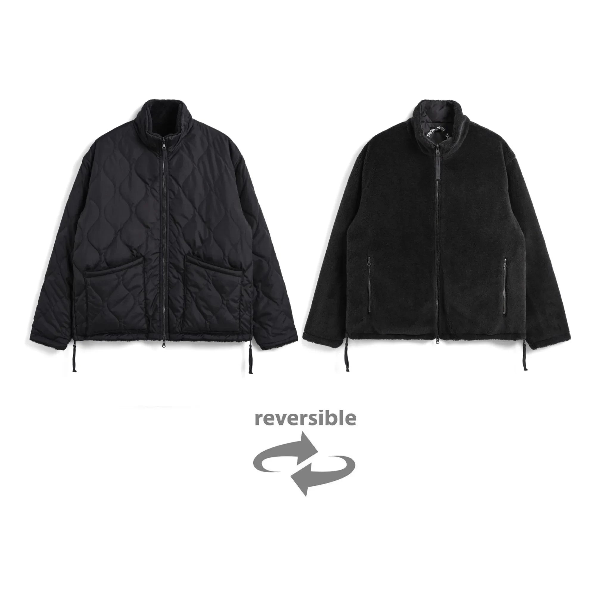Taion - Chaqueta militar unisex de cuello alto | Negro