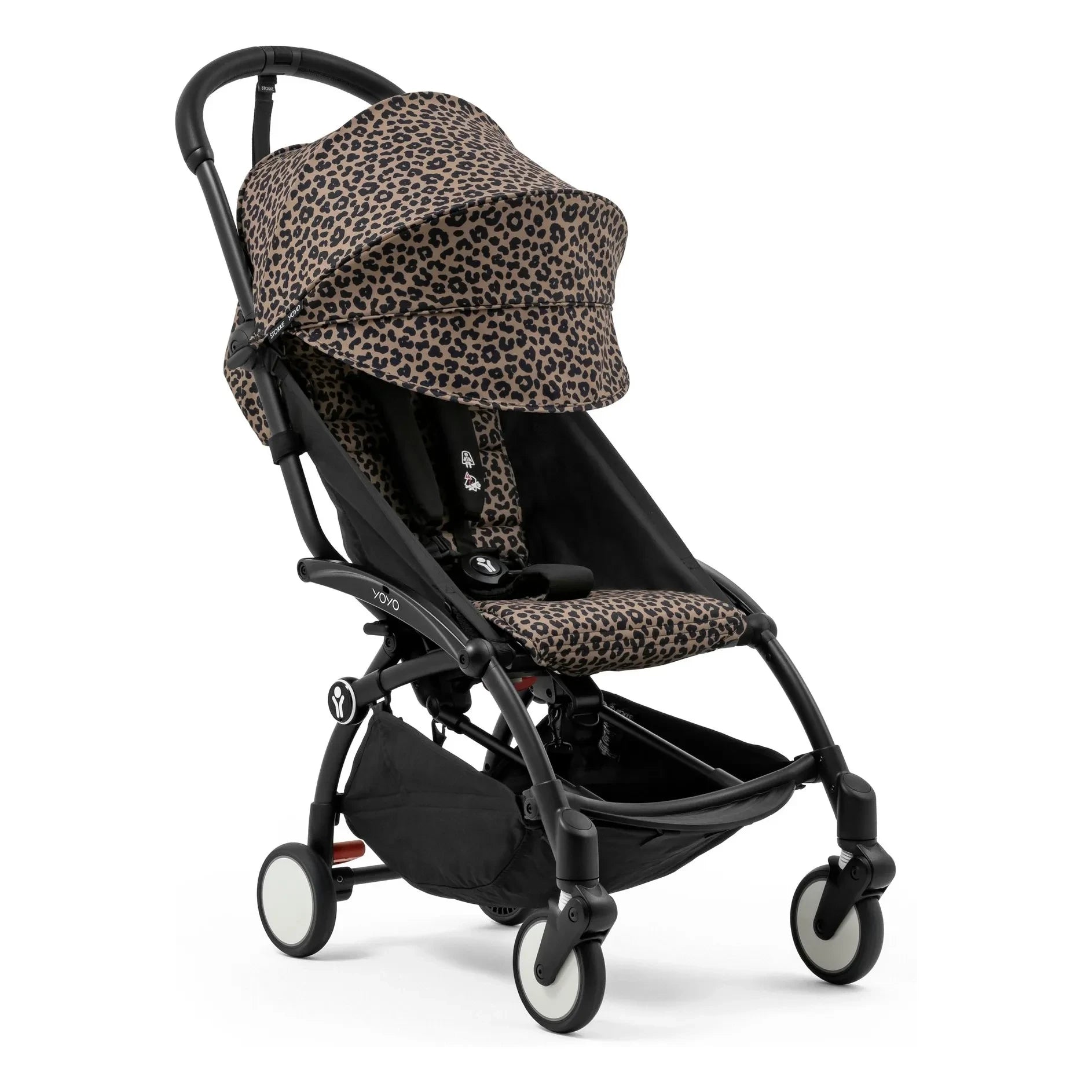Stokke® - YOYO³ 6+ Bebek Arabası Siyah çerçeve | Leopar