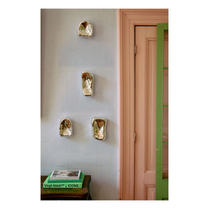 HKliving - Decoración de pared de cristal - Juego de 4 | Cromado