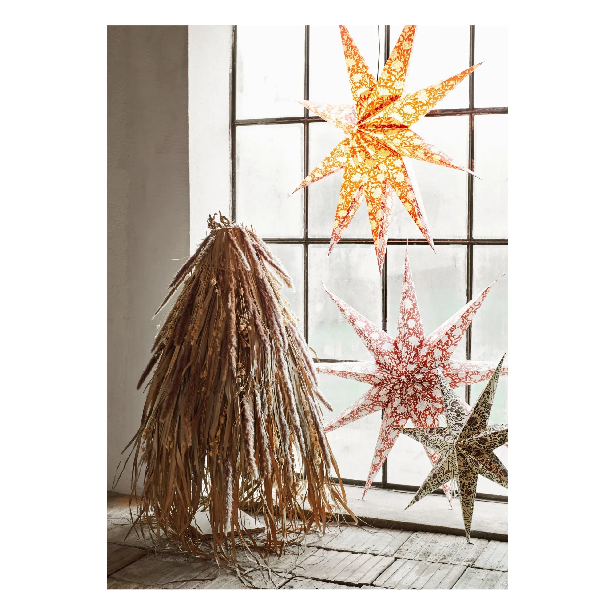 Madam Stoltz - Estrella de papel reciclado | Gris