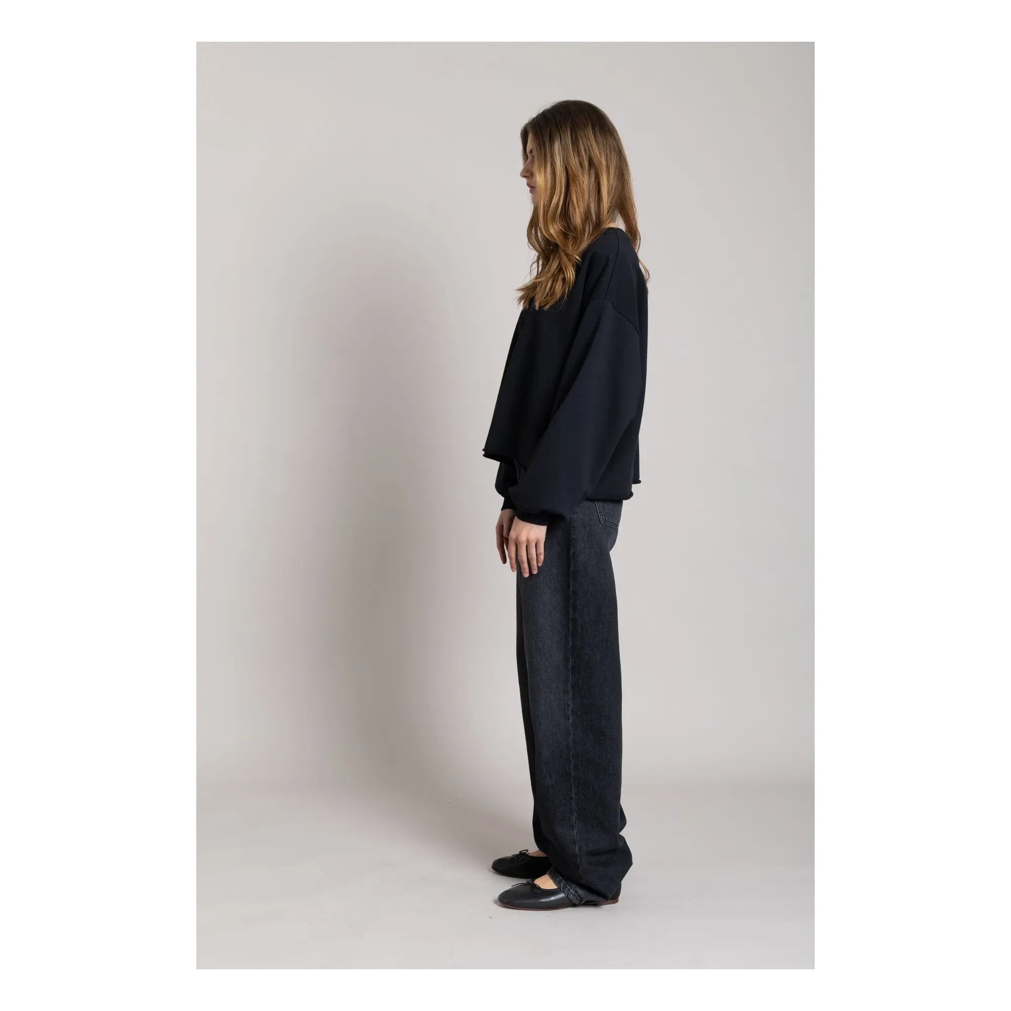 Sudadera de algodón orgánico Bria Smallable Woman | Negro